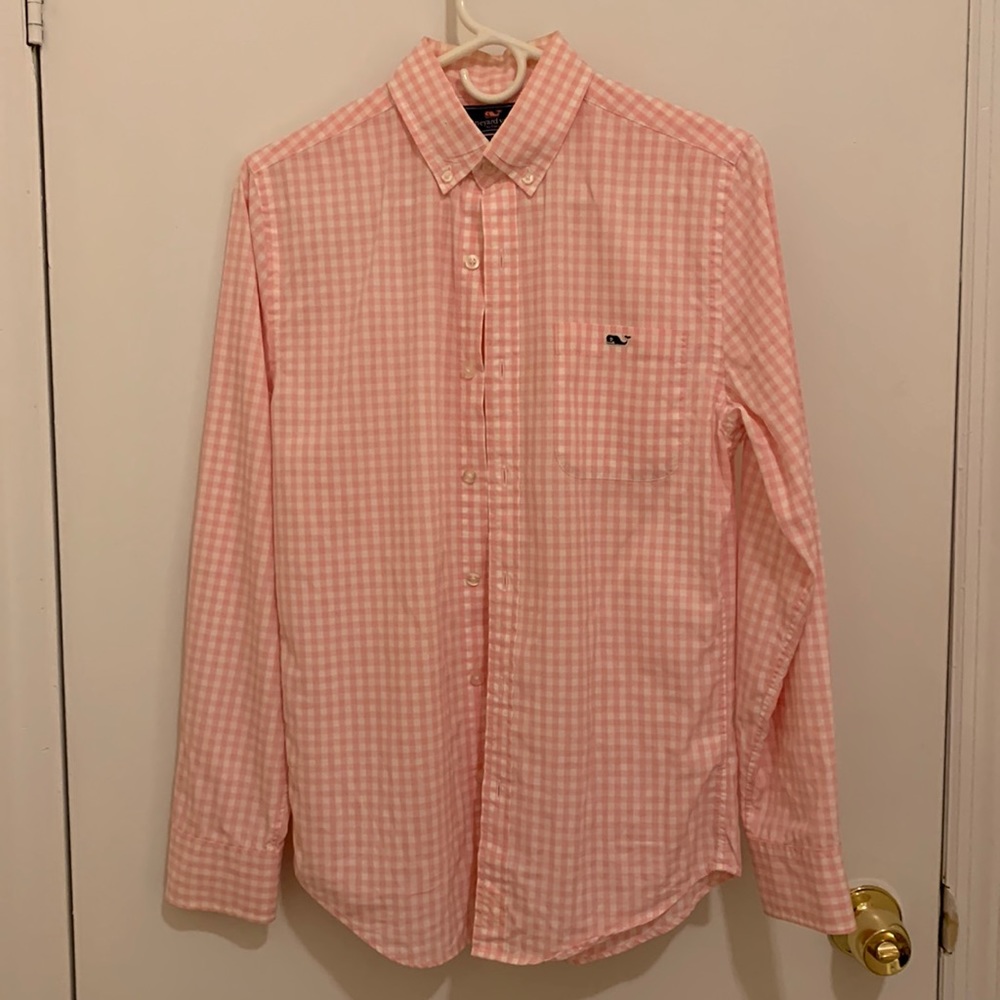 Vineyard vines gingham slim-fit tucker shirt